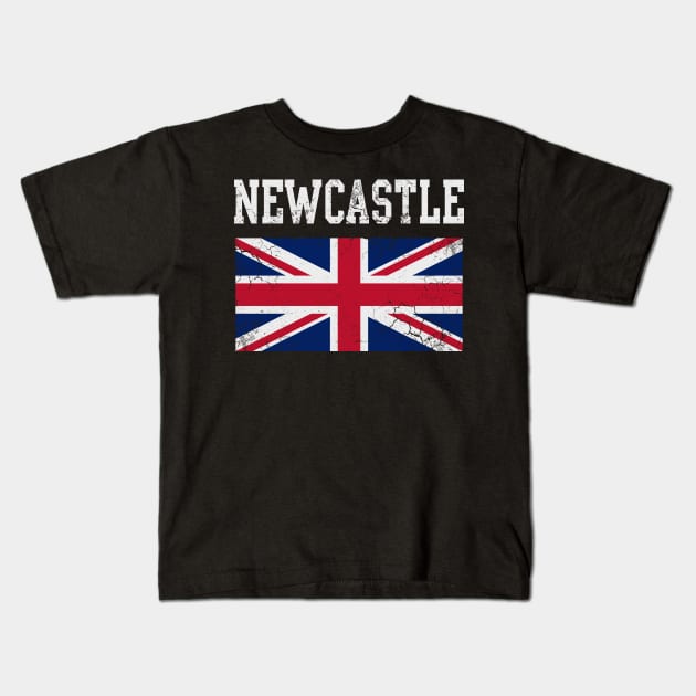 Newcastle England Union Jack Kids T-Shirt by E